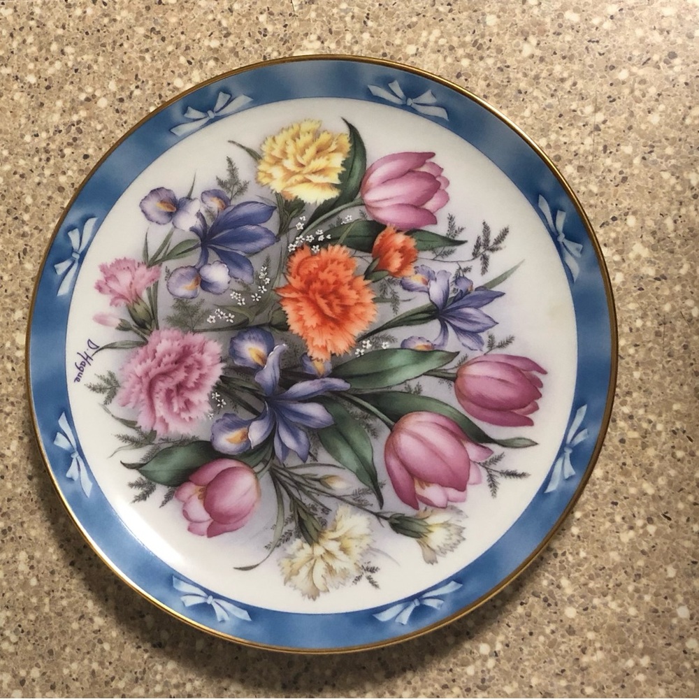 1990 “The Flowers of Holland” Banbury Mint Plate by By Doug Hague